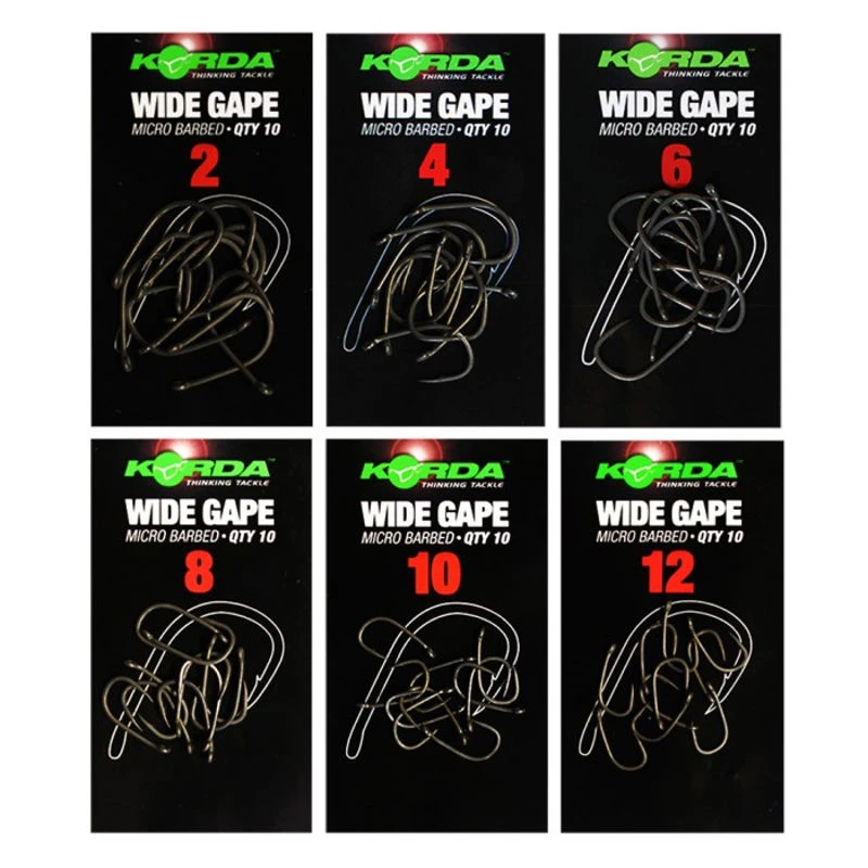 Korda Wide Gape Barbed Hooks
